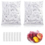 200 Pièces Film Alimentaire Reutilisable – de Film Alimentaire Jetable Transparent pour Conservation des Aliments, Facile à Util