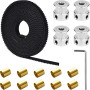 DAOKAI GT2 Courroie de Distribution Longueur 2M,Courroie de Distribution Ouverte pour Imprimante 3D Pas de 2mm 6mm de Large + 20