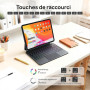 CSZZACME Clavier AZERTY Épuré pour iPad Air 13 Pouces M4/M3/M2 & iPad Pro 12,9" (6e/5e/4e/3e Gen) avec Trackpad Multitâche, Rétr