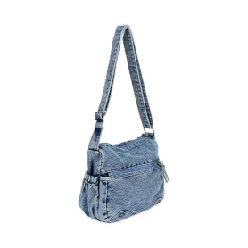 Ausing Sac Bandoulière Femme Grand Sac en Toile Crossboby Bag Femme | Tissu En Denim, Grande Capacité, Style Vintage, Pour Voyag