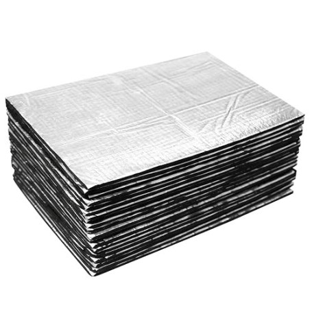 Lot de 20 Plaque Isolante Thermique Voiture Isolation Phonique Auto-adhésif | 250x180x5mm Alubutyle Tapis de Voiture, Anti-Vibra