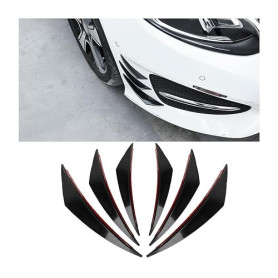 JNNJ 6 Pièces Pare-Chocs Lèvre Spoiler Canards Kit, Voiture Coupe-Vent Couteau Garnitures Barre Universelle, Coupe-Vent Couteau