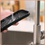 YUNYU Lot de 2 plateaux en silicone résistant à la chaleur, antidérapant et épais pour comptoir de cuisine, tapis de séchage et 