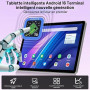 VELVDIVA Android 16 Tablette 11 Pouces Octa-Core 2.0GHz, 36Go RAM + 512Go ROM (2TB TF), 4G LTE/5G WiFi, Gemini AI, Widevine L1,