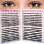 LUFFLOK 640pcs Kit Extension Cils Individuels 30D+40D+50D+60D Faux Cils | Faux Cils Bouquet Volume Russian D Curl DIY Extensions