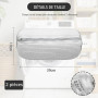 Lot de 2 Sac Lavage Chaussures Machine à Laver Réutilisable, Blanc | Portable 360° Sac de Lavage pour Chaussures avec Fermeture