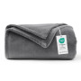 WAVVE Plaid Couverture Polaire Flanelle en Microfibre, Jeté de Canapé 150x200 Gris Anthracite, Couverture lit Jete de Canape 2 P