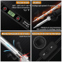 Fer à Souder Kit 80W Température Réglable 180-520°C Soudure Electronique | Electronique de Precision Interrupteur ON/OFF, 5 Cons