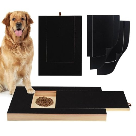 Griffoir pour chien avec boîte à friandises 35 x 25 x 3 cm, tampon à gratter pour ongles, planche à ongles sans stress, ponceuse