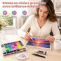 32000 Strass à Coller 3 mm Bedazzling Kit 42 Couleurs Strass en Résine | avec Colle Stylo et Pince Strass Ongle Nail Art, pour V