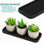 Chstarina 2 Pièces Organisateur D'évier Silicone Antidérapant Tapis Égouttoir à Vaisselle Résistant à la Chaleur Porte pour Savo