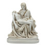 Statue Pieta Jésus-Christ et Mère Marie Gris Patine 22,9 cm