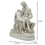Statue Pieta Jésus-Christ et Mère Marie Gris Patine 22,9 cm