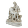 Statue Pieta Jésus-Christ et Mère Marie Gris Patine 22,9 cm