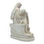 Statue Pieta Jésus-Christ et Mère Marie Gris Patine 22,9 cm