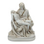 Statue Pieta Jésus-Christ et Mère Marie Gris Patine 22,9 cm