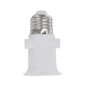 Okaywork Douille - Adaptateur de douille E27, Base de LED Douille de lampe, Conversion en prise de courant et prise E27.(Blanc)