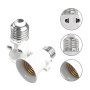 Okaywork Douille - Adaptateur de douille E27, Base de LED Douille de lampe, Conversion en prise de courant et prise E27.(Blanc)