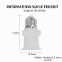 Okaywork Douille - Adaptateur de douille E27, Base de LED Douille de lampe, Conversion en prise de courant et prise E27.(Blanc)