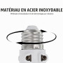 Okaywork Douille - Adaptateur de douille E27, Base de LED Douille de lampe, Conversion en prise de courant et prise E27.(Blanc)
