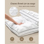 BPC Oreiller Plumes et Duvet d'oie 60x60 cm Lot de 2, 3 Chambres | 90% Duvet d'Oie en Chambres Extérieures | Housse 100% Coton B