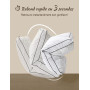 BPC Oreiller Plumes et Duvet d'oie 60x60 cm Lot de 2, 3 Chambres | 90% Duvet d'Oie en Chambres Extérieures | Housse 100% Coton B