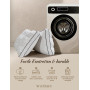 BPC Oreiller Plumes et Duvet d'oie 60x60 cm Lot de 2, 3 Chambres | 90% Duvet d'Oie en Chambres Extérieures | Housse 100% Coton B