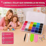 24 Couleurs 3mm Strass Ongle Nail Art, 20000+ Pcs Bedazzling Kit | Rhinestone avec Pince à Épiler, Stylo à Pointiller, pour Trav
