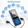 Lecteur MP3 64 Go, MP3 Bluetooth 5.3 avec Haut-Parleurs, Lecteur Musique, Enregistreur Vocal, Radio FM, Chaîne Hi-FI, Écouteurs,
