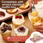 Alyvisun Lot de 100 Caissettes Muffins Papier Anti-Graisse, Caissettes Cupcake et Muffins, Moule Muffins Papier Non Adhérent pou