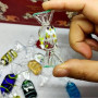 Yeskyltd Lot de 20 bonbons en verre de Murano faits à la main - Style vintage - Pour maison, fête, mariage, sapin de Noël, festi