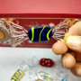 Yeskyltd Lot de 20 bonbons en verre de Murano faits à la main - Style vintage - Pour maison, fête, mariage, sapin de Noël, festi