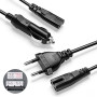 AUTOPkio Cordon d'alimentation 12V/24V 220V pour Gamelle Chauffante | Adaptateur Allume Cigare de Voiture Camion et Câble pour D