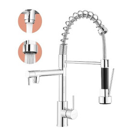 Robinet de cuisine - Robinetterie de cuisine avec douchette extractible | pivotant à 360°, mitigeur haute pression pour cuisine,