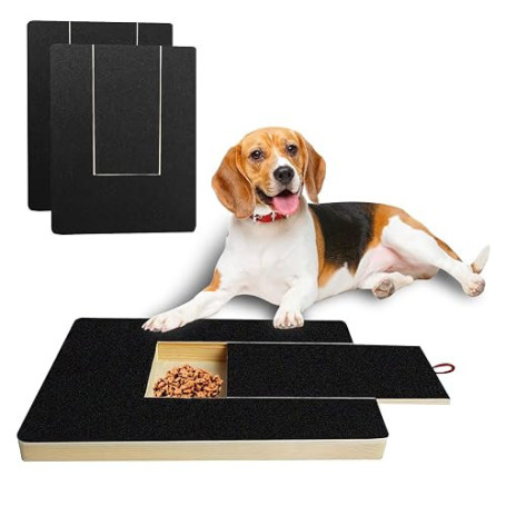 Cnwinu Ponceuse à griffes pour chien avec boîte à goûter, ponceuse à griffes pour chien avec 2 feuilles de rechange de papier ab