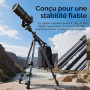 ULANZI TT59 175cm Trépied Appareil Photo avec Colonne Centrale Rotative à 360 degrés et Rotule, Trépied Horizontal Pliable en Al