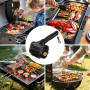 Brosse électrique pour barbecue avec batterie, 2 niveaux et lumière LED pour grilles de barbecue