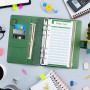Classeur à Anneaux A6-30 Pièces Money Binder avec Enveloppes à Glissière et Étiquettes - Idéal pour Enveloppe Budget et Classeur