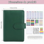 Classeur à Anneaux A6-30 Pièces Money Binder avec Enveloppes à Glissière et Étiquettes - Idéal pour Enveloppe Budget et Classeur