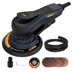 MAXXT Ponceuse excentrique 150 mm sans balais avec raccord tri-noyaux, course excentrique 5,0 mm, frein automatique (2 s), 6 vit