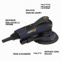 MAXXT Ponceuse excentrique 150 mm sans balais avec raccord tri-noyaux, course excentrique 5,0 mm, frein automatique (2 s), 6 vit