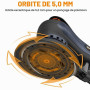 MAXXT Ponceuse excentrique 150 mm sans balais avec raccord tri-noyaux, course excentrique 5,0 mm, frein automatique (2 s), 6 vit