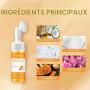 Turmeric Lot de 2 nettoyants pour le visage 100 ml, mousse nettoyante apaisante, curcuma et acide kojique, nettoyant pour le vis
