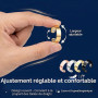 SWYZOR Bague Anti Stress,4 Pcs Bague Magnétique, Anneaux de Thérapie Magnétique Ajustables pour les Migraines,Anneau Magnétiques