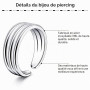 WillTen Faux Piercing Oreille sans Trou Acier Inoxydable Boucle Oreille Clip pour Femme Helix Cartilage Manchette Non Piercing B