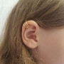 WillTen Faux Piercing Oreille sans Trou Acier Inoxydable Boucle Oreille Clip pour Femme Helix Cartilage Manchette Non Piercing B