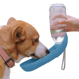NAMSAN Bouteille d'eau pour Chien, 550ml Portable Distributeur Eau, Gourde pour Chien de Compagnie en Plein Air, pour Randonnée,