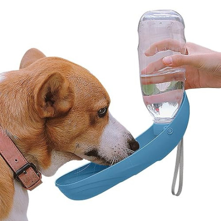 NAMSAN Bouteille d'eau pour Chien, 550ml Portable Distributeur Eau, Gourde pour Chien de Compagnie en Plein Air, pour Randonnée,
