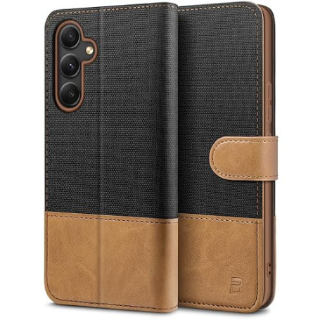 BEZ Coque pour Galaxy A55 5G, Etui pour Galaxy A55 5G Housse en Cuir de Protection, Portefeuille en Cuir Polyuréthane, Crochet,