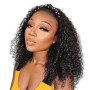 TNICE Bandeau Cheveux Humain (14 Pouces) Brésilienne Bouclée No Lace Front Headband Wig Deep Wave Perruque Femme Naturelle pour